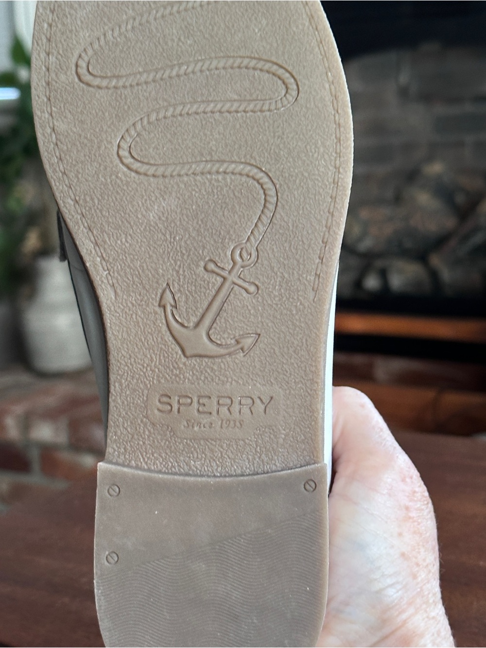Sperry Seaport Penny Women’s 8 Light Gray Leather Loafers Classic Preppy - Picture 4 of 5